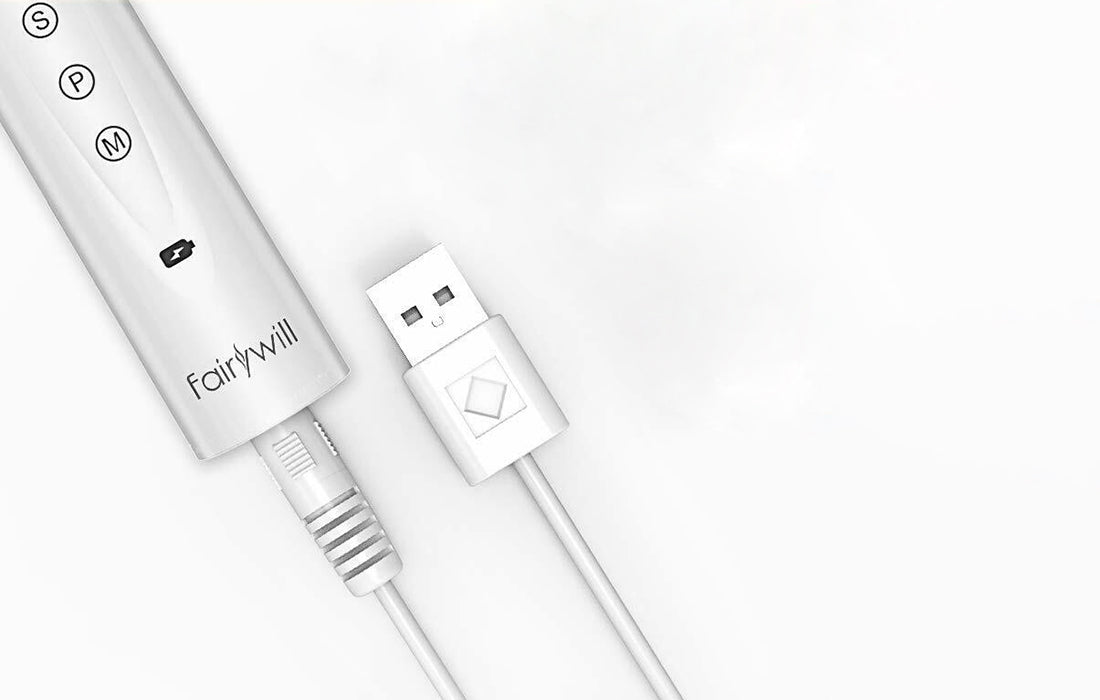 Periuță de dinți electrică Fairywill FW-508 Set de accesorii sonice, Alb