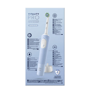 Periuță de dinți electrică + pastă de dinți, Oral-B D103, Vitality Pro X Clean, Albastră