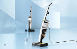 Aspirator vertical cu funcție de mop Deerma DEM-VX20W, 420W, Capacitate 500/600ml, IPX4, Alb