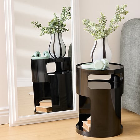 Masă laterală Atmosphera Ashdal, Metal, Ø32.5 cm