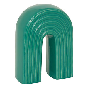 Arc decorativ Atmosphera Flow, Ceramică, Verde, 18 cm