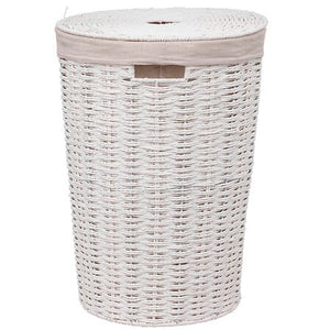 Кош за пране 5five Costa, Кръгъл, Бял, 40L
