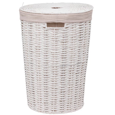 Кош за пране 5five Costa, Кръгъл, Бял, 40L