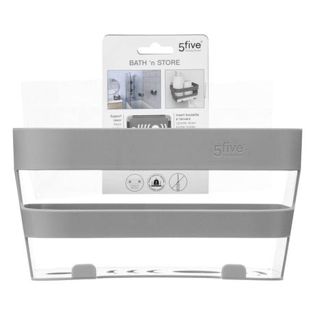 Органайзер за душ кабина 5five Bath n'Store, ABS, Сив