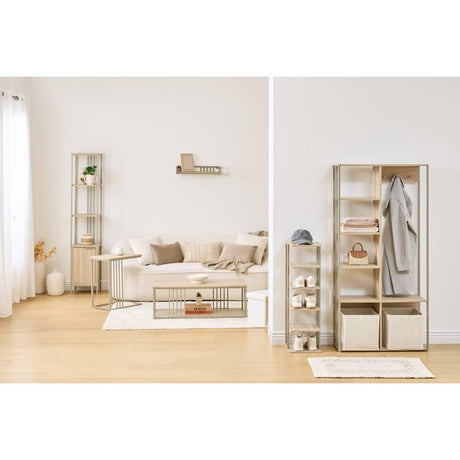 Етажерка с врата 5five Duna, MDF, 176 cm, Пясъчен