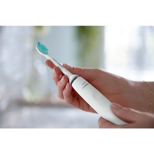 Periuță de dinți electrică Philips Sonicare Seria 2100 HX3651/13, 31.000 mișcări/minut, Quadpacer și SmarTimer, Design ergonomic subțire, 1 cap de periuță, Alb