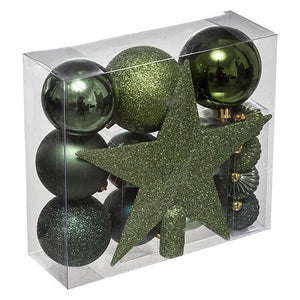 Коледен комплект за елха atmosphera Colorama de Noël, 18 части, Зелен