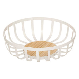 Купа за плодове 5five Balm, Метал, Бяла, 28 cm