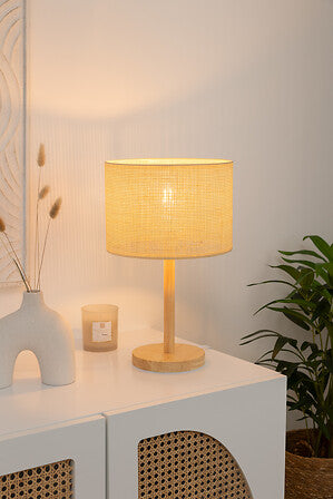 Lampă de masă Atmosphera Della, 42 cm, lemn natural