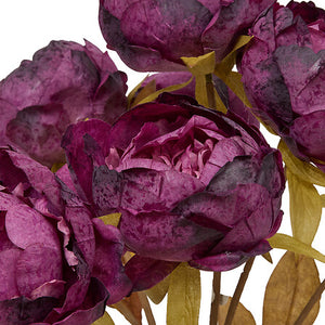 Buchet decorativ de bujori Atmosphera Fria, asortate, 53 cm