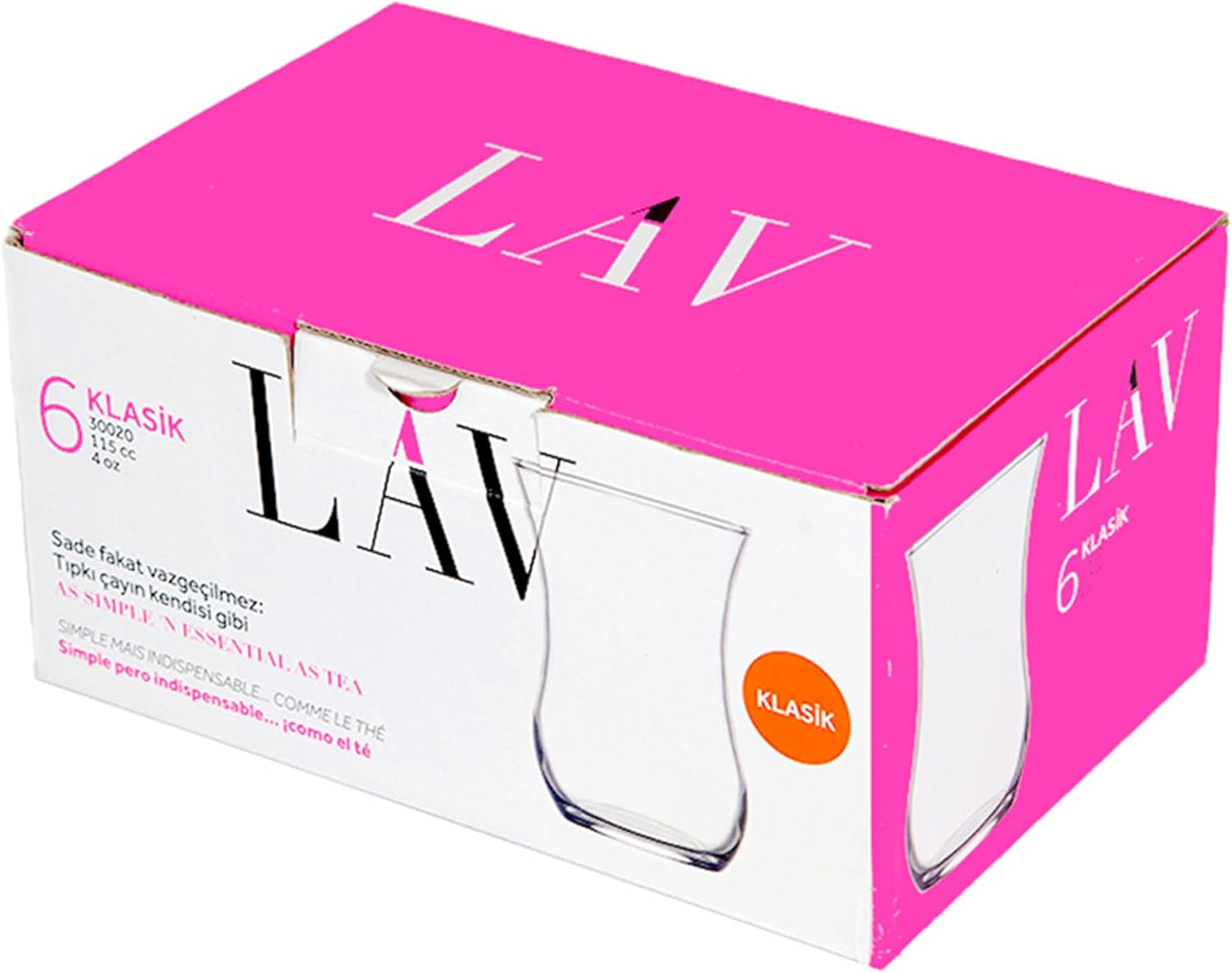 Set ceai turcesc LAV Klasik, 115 ml, 6 buc