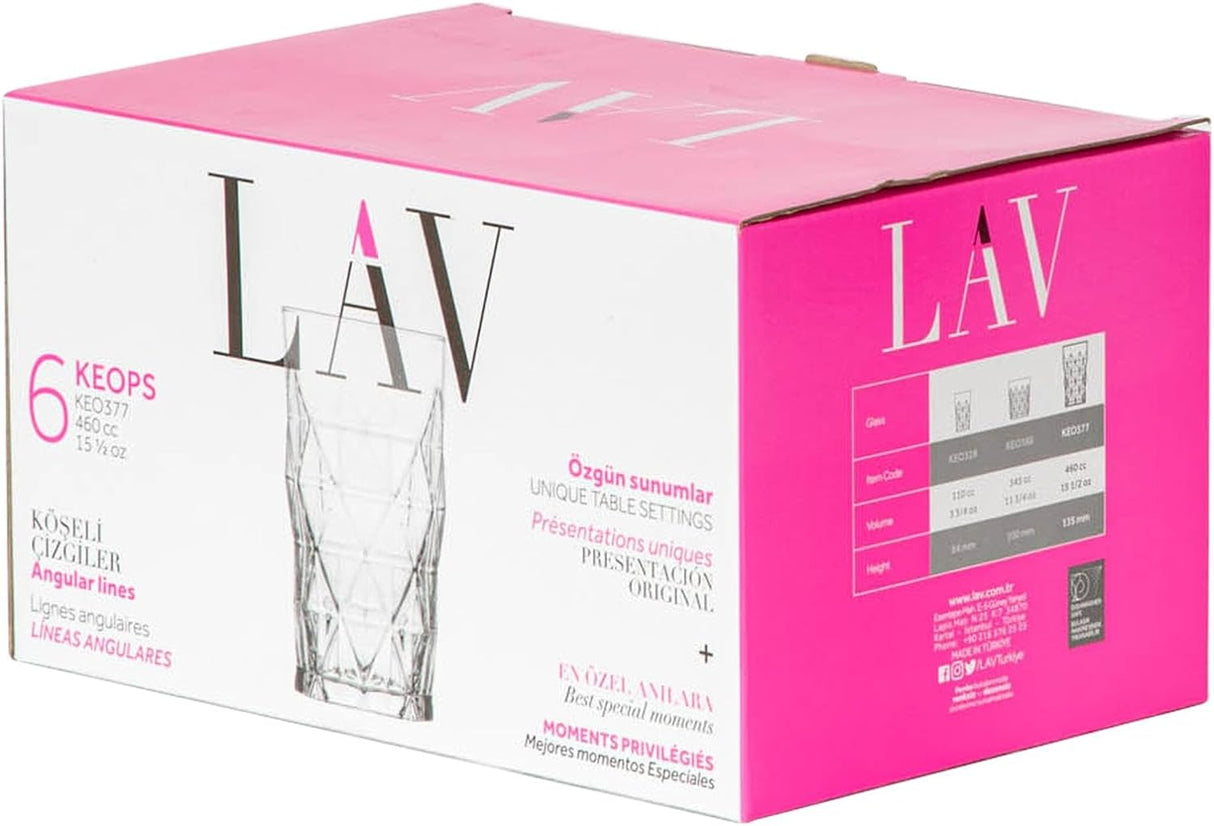 Set pahare cocktail LAV Keops, 460 ml, 6 buc.