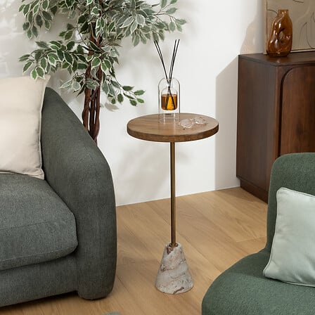 Masă de cafea Atmosphera Neith, bej, marmură