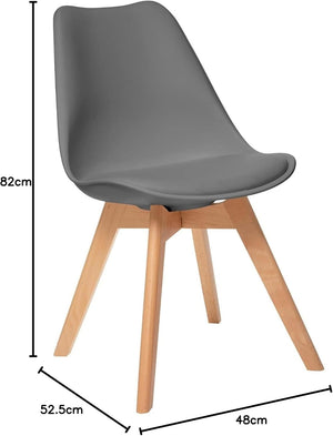 Scaun de masă Atmosphera Baya, Polipropilenă, Fag