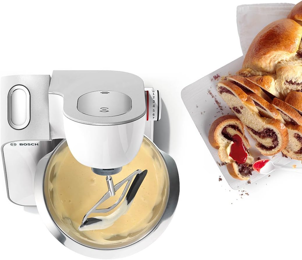 Robot de bucătărie Bosch MUM54251, 900 W, 7 viteze, bol de 3,9 l, blender de 1,25 l, alb