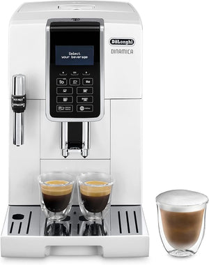 Espressor DeLonghi ECAM 350.35.W Dinamica, 1450W, 15 bar, rezervor de apă de 1,8 L, Alb