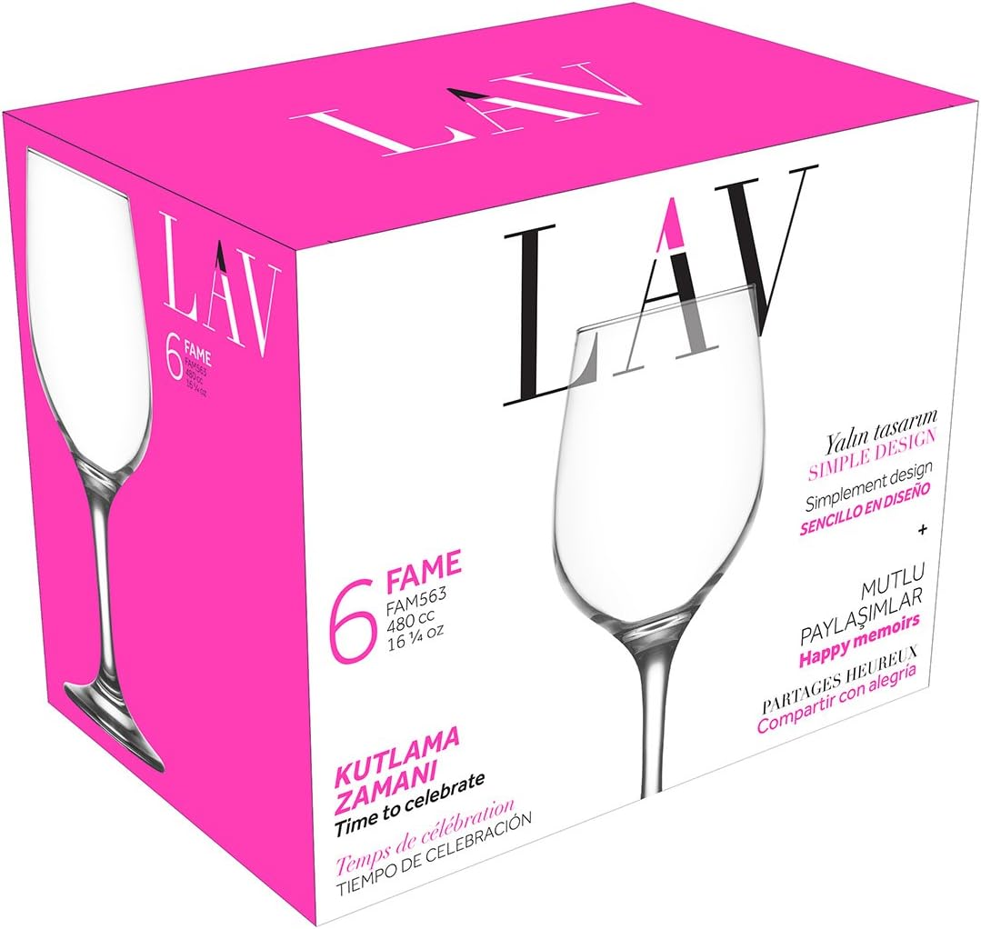 Set pahare de vin LAV Fame, 480 ml, 6 buc.