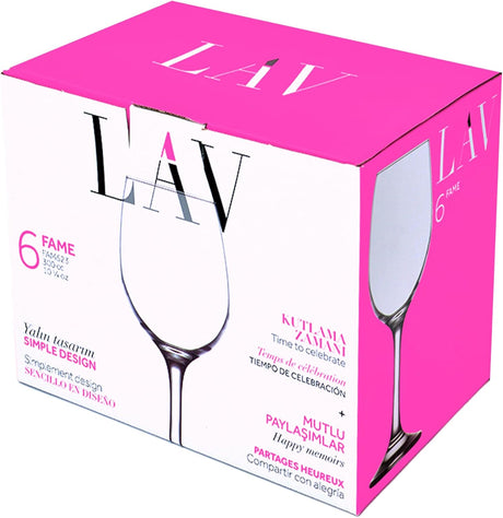 Set pahare de vin LAV Fame, 300 ml, 6 buc.