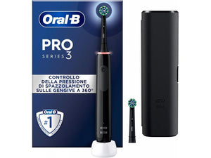 Periuță de dinți electrică Oral-B Pro 3 3500 Cross Action 759912, Neagră