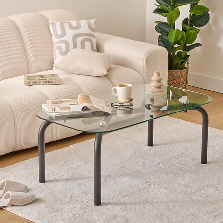 Masă de cafea Atmosphera Hecate, Metal, Crom, 100x60 cm