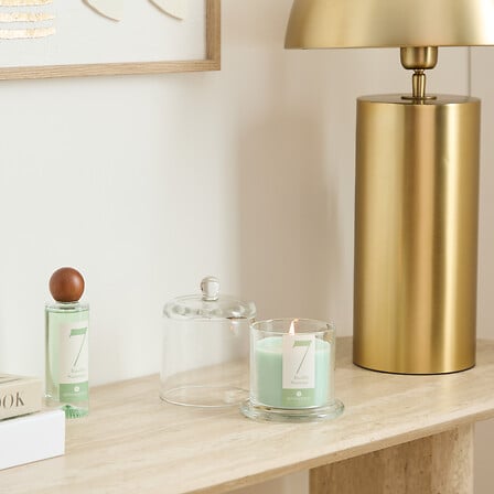 Ароматна свещ atmosphera Numia, Стъклен похлупак, Босилек, 240 g