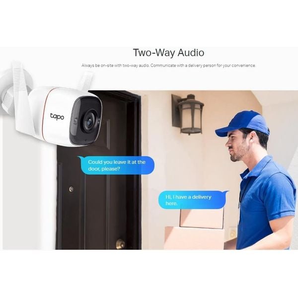 Cameră de supraveghere TP-Link Tapo C310, Wi-Fi, Exterior, 3 mp, Senzor de mișcare, Viziune nocturnă 30m, IP66