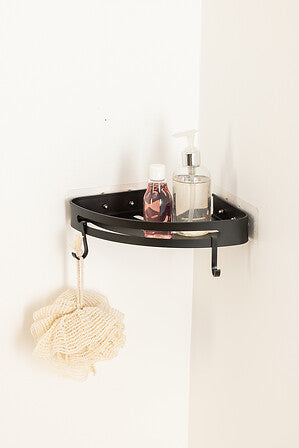 Ъглова кошница за душ 5five Blackalu, Алуминий, Черна