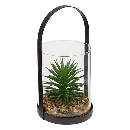 Terariu suspendat Wilo cu atmosferă de plante artificiale, 19 cm, diverse specii