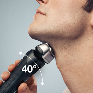 Aparat de ras Braun Series 8 8410s Wet&amp;Dry, 30.000 de tăieri, 4 elemente de tăiere, SensoFlex, AutoSense, Bază de încărcare, Kit de călătorie, Negru