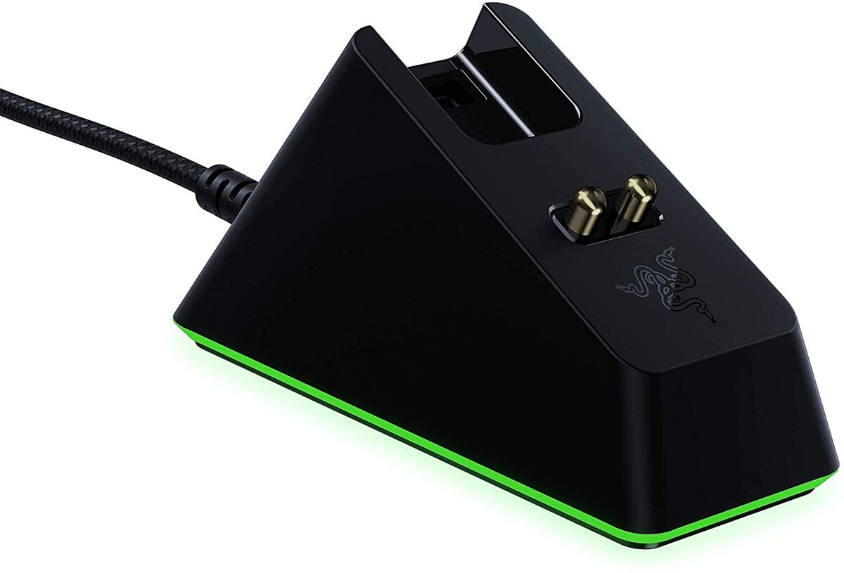 Stație de încărcare pentru mouse Razer Dock, neagră