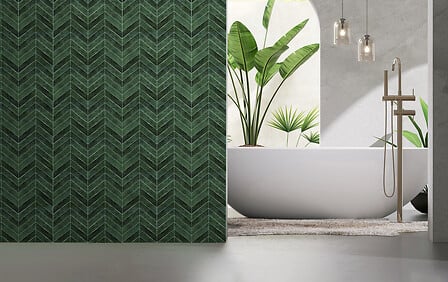 Стикери atmosphera Caro Chevrons, Тъмнозелен 30×30 cm, 2 бр