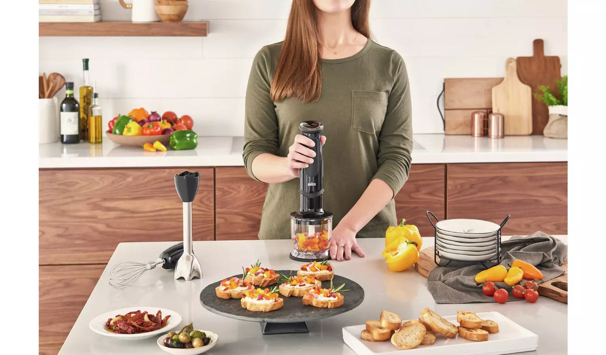 Blender Braun MultiQuick 5237, 5 accesorii, 1000W, Negru