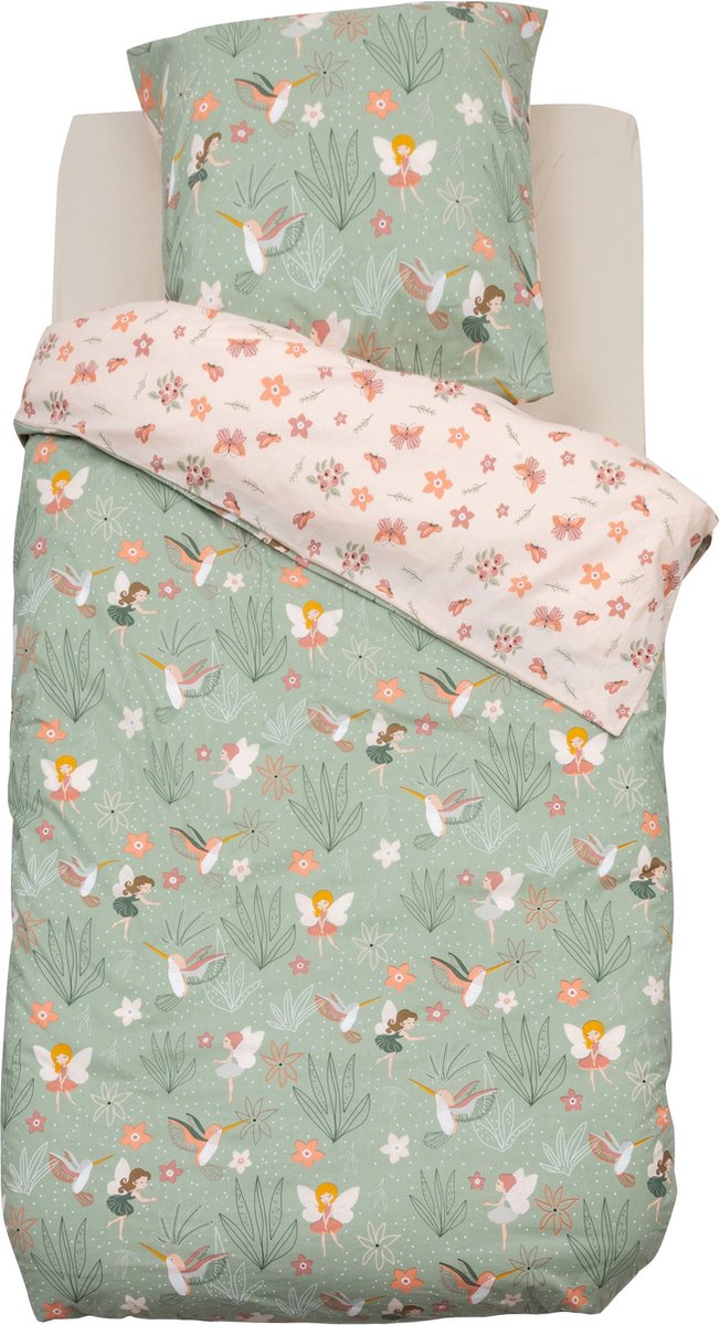 Lenjerie de pat reversibilă pentru copii Atmosphera Fairy, 140x200 cm, bumbac