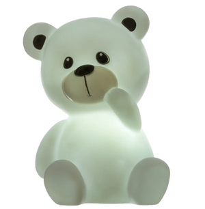 Lampă de noapte pentru copii Atmosphera, ursuleț de pluș, baterii incluse, 14 cm