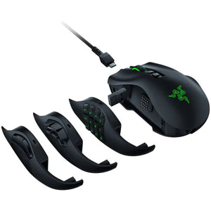 Mouse de gaming Razer Naga Pro, wireless, iluminat din spate, negru