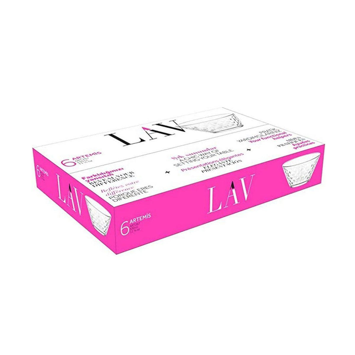 Set de boluri din sticlă LAV Artemis, 330 ml, 6 piese