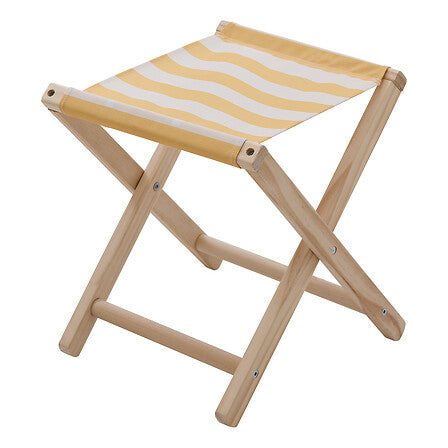 Сгъваемо столче atmosphera Poolside, Дърво и жълт текстил, 37 cm