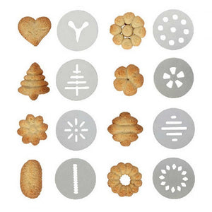 Seringă pentru patiserie KingHoff 1363, 21x17 cm, 8 șabloane, 8 vârfuri, oțel inoxidabil