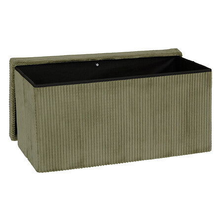 Bancă de depozitare Atmosphera Arum, catifea reiată, pliabilă, 76x38 cm