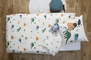 Lenjerie de pat pentru copii Atmosphera Dino, 140x200 cm, bumbac