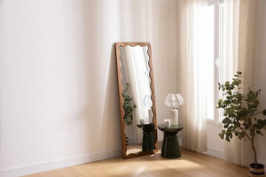 Вълнообразно огледало atmosphera Tinny, MDF, 165 x 61 cm, Кафяво