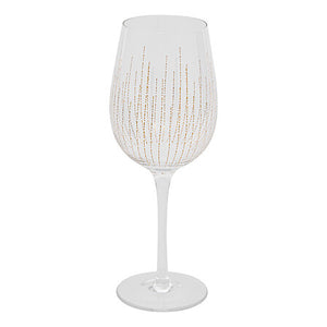 Set of 4 Lunis wine glasses 38 cl gold