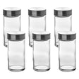 Комплект 6 стъклени буркана за подправки 5five, Прозрачен, 80 ml