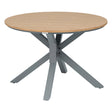 Fixed round table Oraclion 4 seats walnut graphite