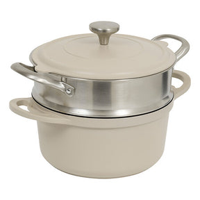 Касерола с кошница и прибори FIVE Aluro, Лят алуминий, 4.5L, 24 cm, Бежова