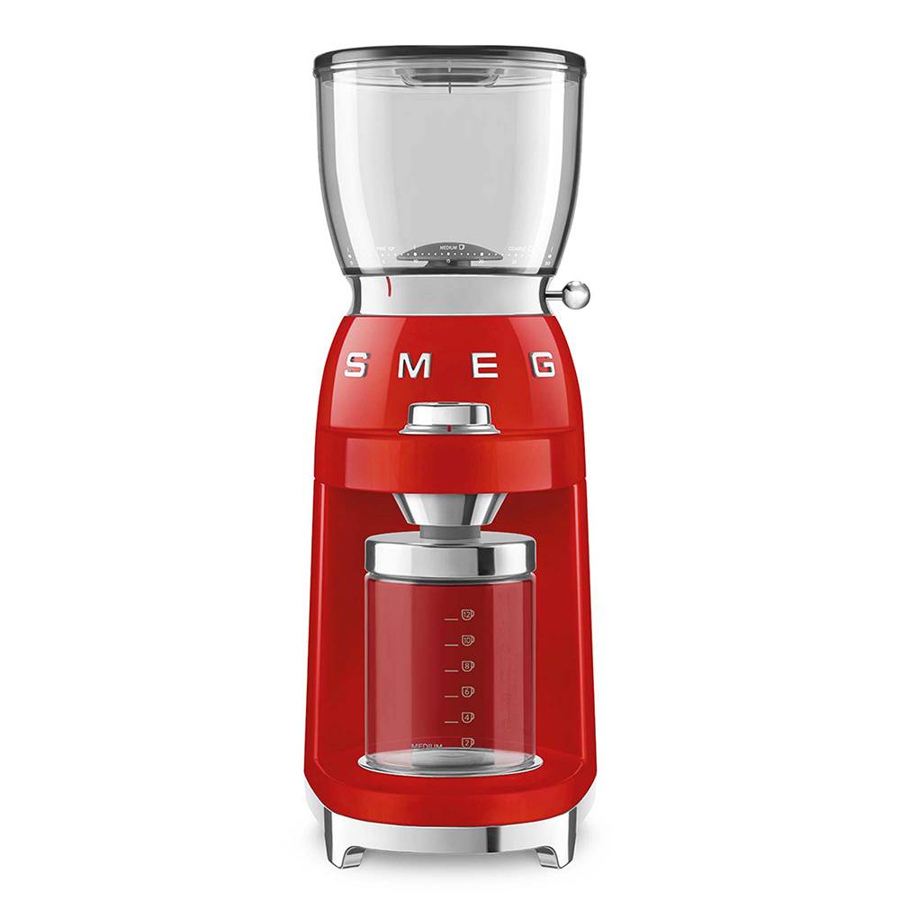 Râșniță de cafea Smeg CGF01RDEU, 150 W, 130 g, Roșu