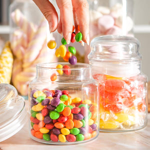 Borcan de sticlă cu capac pentru depozitare LAV Sera, 635 ml, 2 buc.