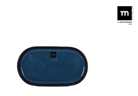 Farfurie ovala LA MEDITERRANEA Chester Blue, portelan