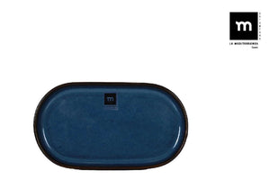 Farfurie ovala LA MEDITERRANEA Chester Blue, portelan