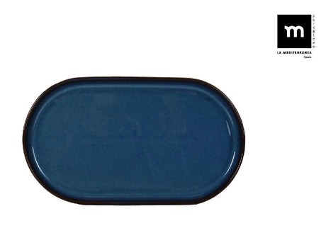 Farfurie ovala LA MEDITERRANEA Chester Blue, portelan